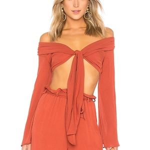 Burnt orange never worn Majorelle crop top